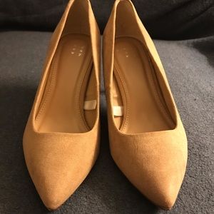 Nude Suede Pumps